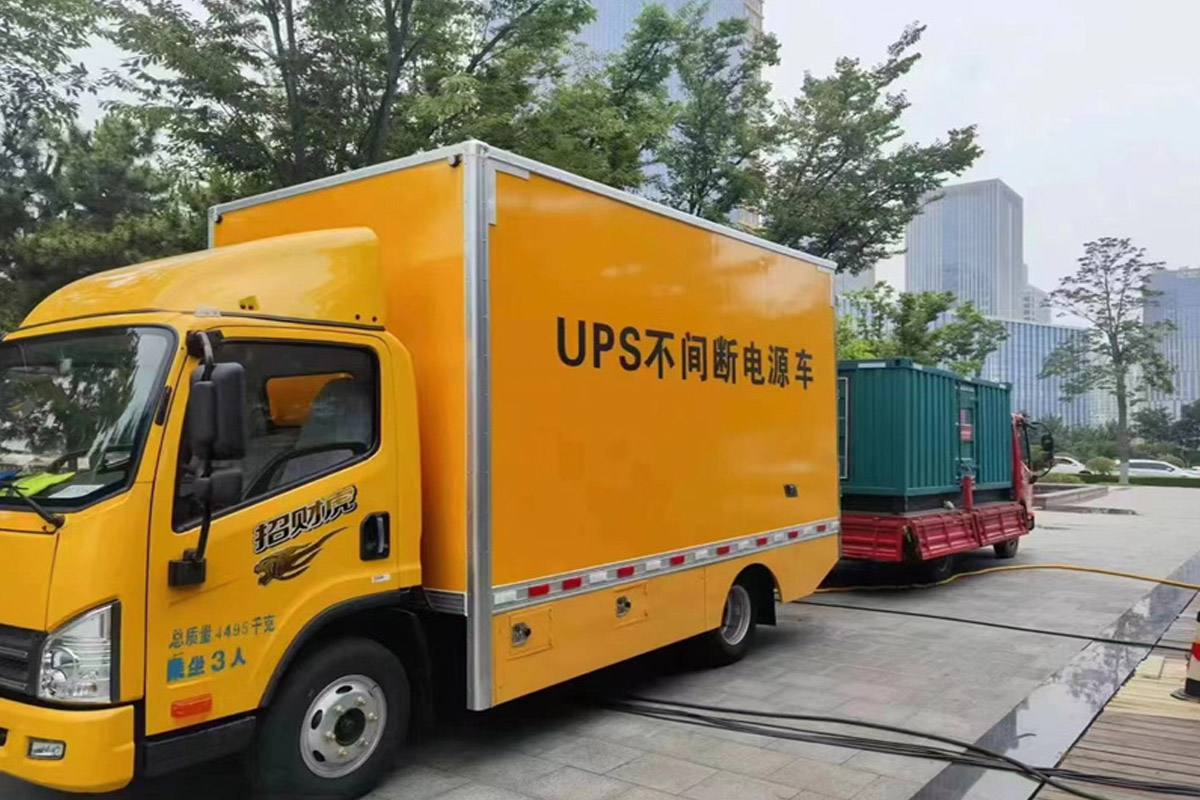 枣强发电机租赁施工现场