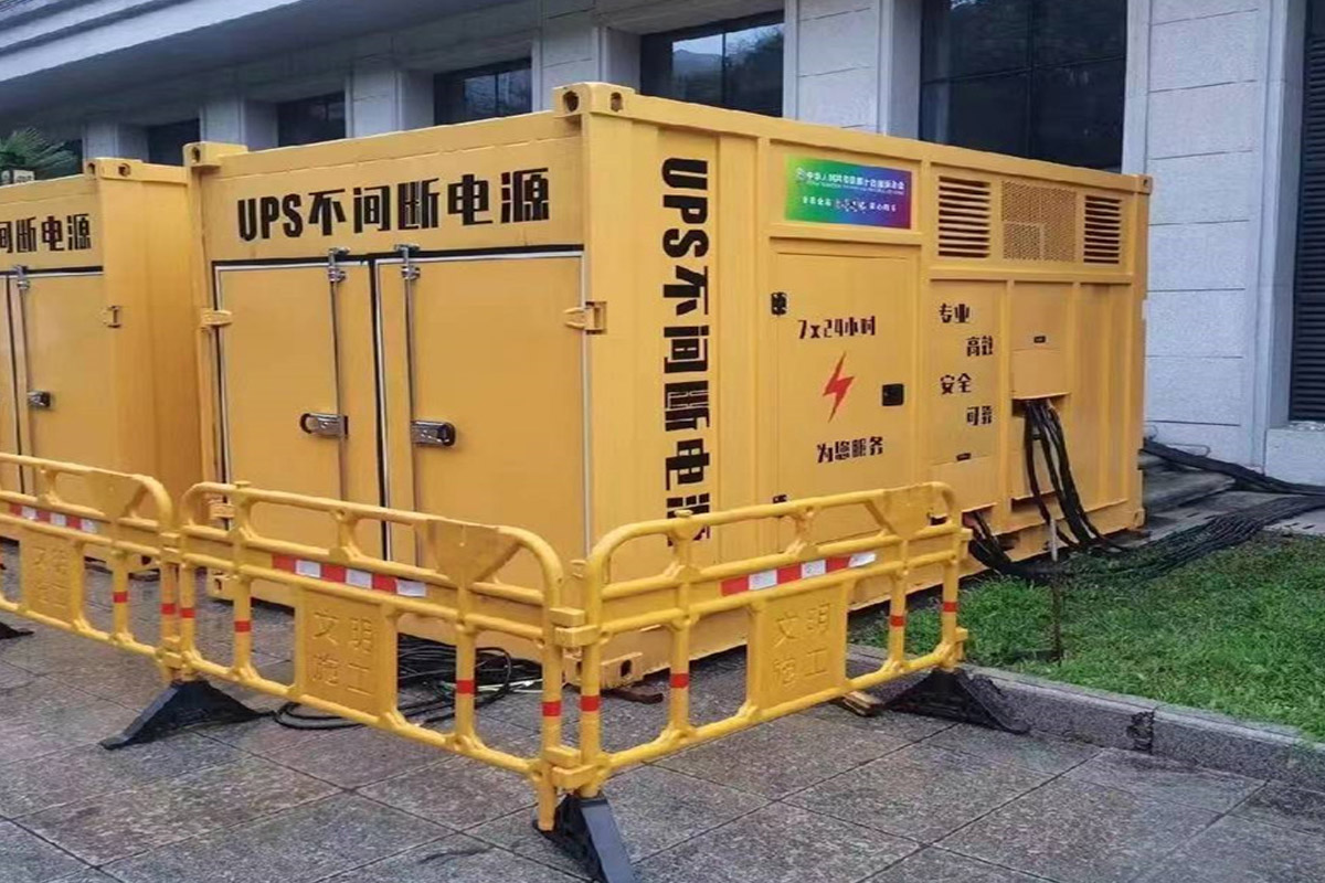 枣强发电机租赁施工现场